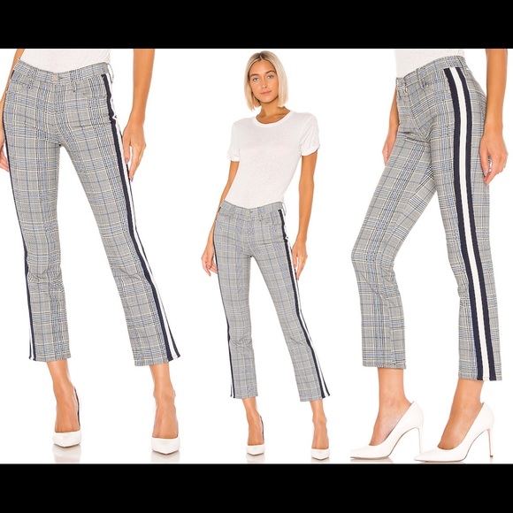 MOTHER Pants - New Mother Insider Ankle Plaid Pants Stripe Jeans